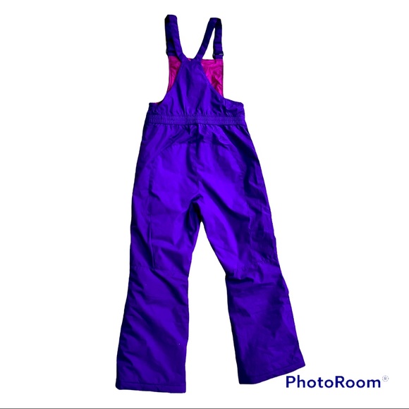Lands end girls purple snowsuit overalls size 12 - Picture 2 of 3